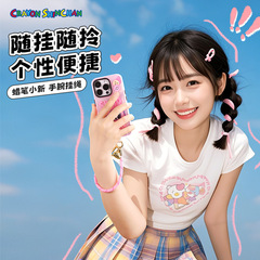 クレヨンしんちゃんショートリスト携帯電話ストラップハイエンド紛失防止および落下防止アーティファクト強力な携帯電話ケースチェーンカメラストラップ