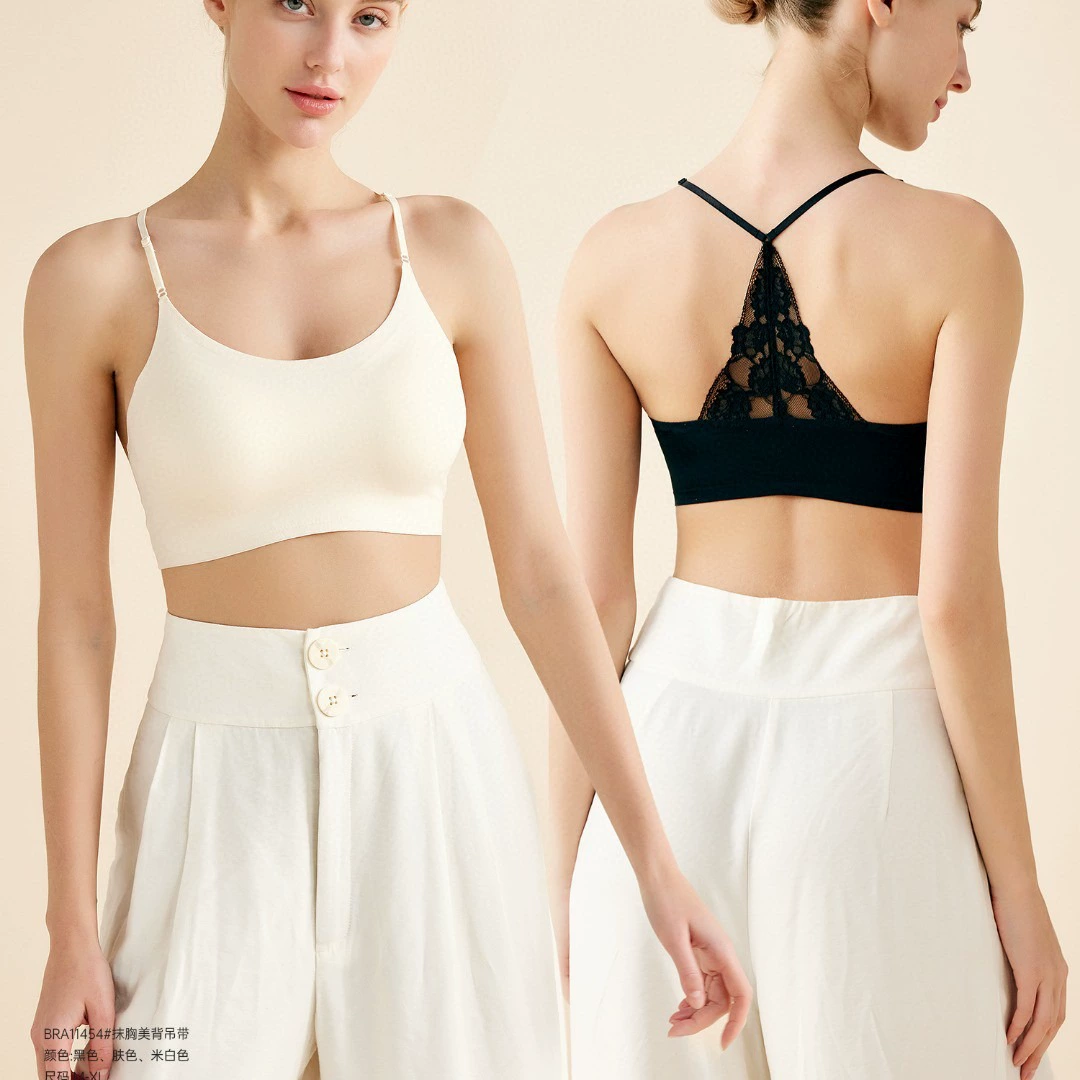 Summer white bra top, three dimensional comfortable underwear, breathable vest, beautiful back