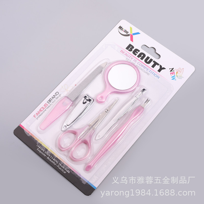 YARONG fabricante de cuchillo de pedicura conjunto de manicuras para limpiar la piel gruesa y dura de las uñas de los pies en el conjunto de tarjetas de aspiración de uñas de los pies
