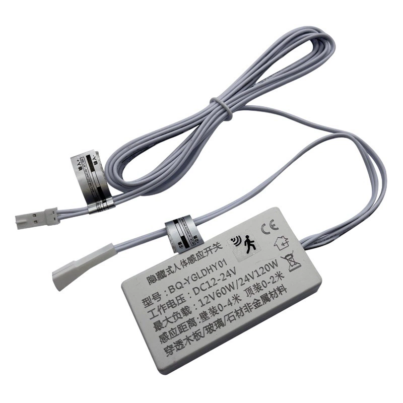 Сенсорный выключатель с скрытым воздушным разделителем, без перфорации, 5В/12В/24В, сканирует руку, проникает в деревянную доску толщиной 18 см/50 см