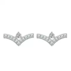 Fashionable European and American Style Ins Earrings S925 Sterling Silver V-Shaped Letter Stud Earrings High-End Personalized Unique Accessories Wholesale