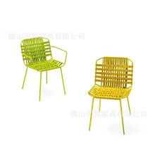 户外阳台餐椅别墅庭院阳光房酒店花园休闲绳编家具Telar chair