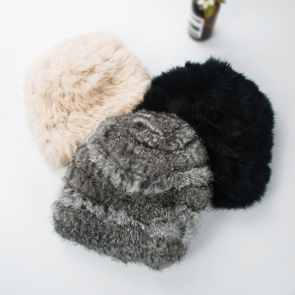 Fashion Rabbit Fur Fisherman Hat Autumn And Winter Warmth Plush Padded Hat display picture 2