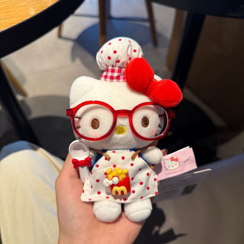 正版kt挂件HelloKitty三丽鸥毛绒公仔玩偶钥匙扣可爱包挂饰礼物|undefined