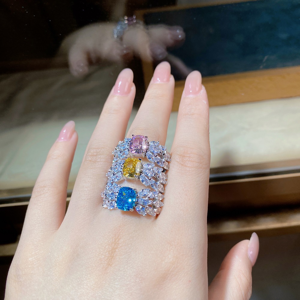 Fashion Butterfly Sterling Silver Inlay Zircon Rings 1 Piece