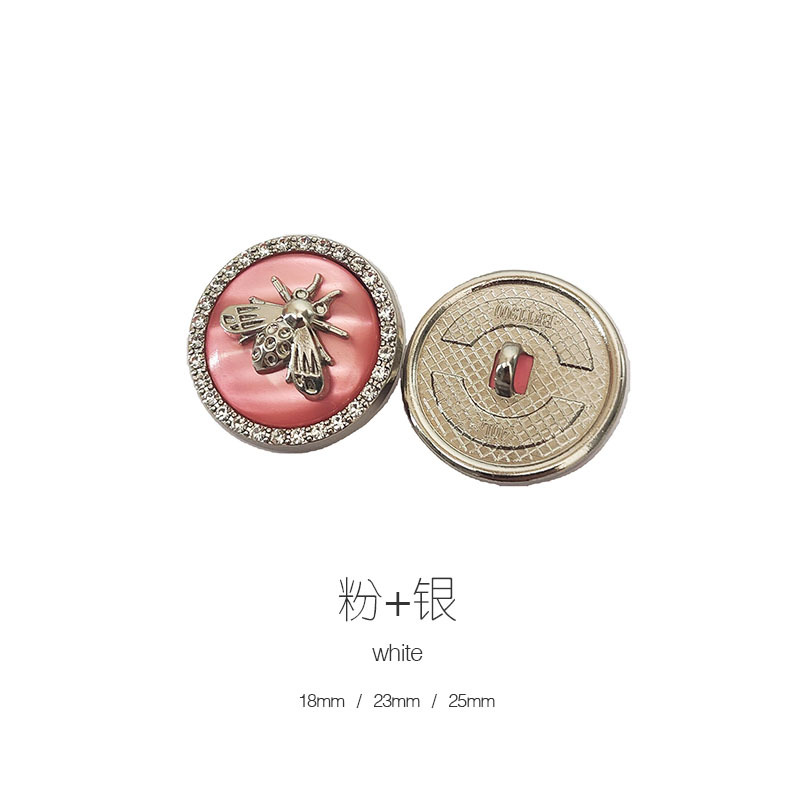 Moda metal abeja diamante botón Chanel estilo abrigo suéter abrigo traje mano costura hebilla decorativa