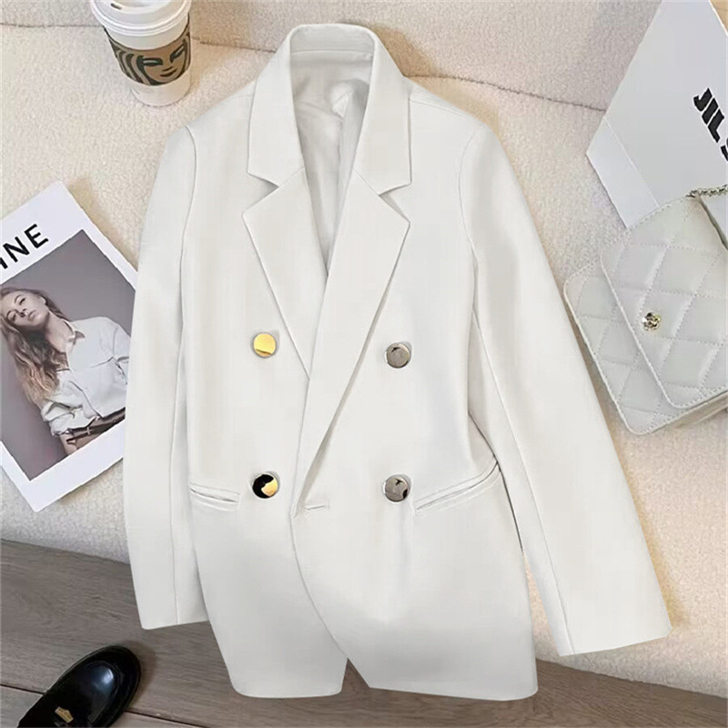 2023 Autumn New Suit Jacket Women's Korean-style straight casual loose fashionable temperament slimming small suit top 2023 Autumn New Suit Jacket Women's Korean-style straight casual loose fashionable temperament slimming small suit top