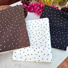 全棉40支数码印花面料 黑白咖色波点碎花布圆点撞色复古ins碎花布