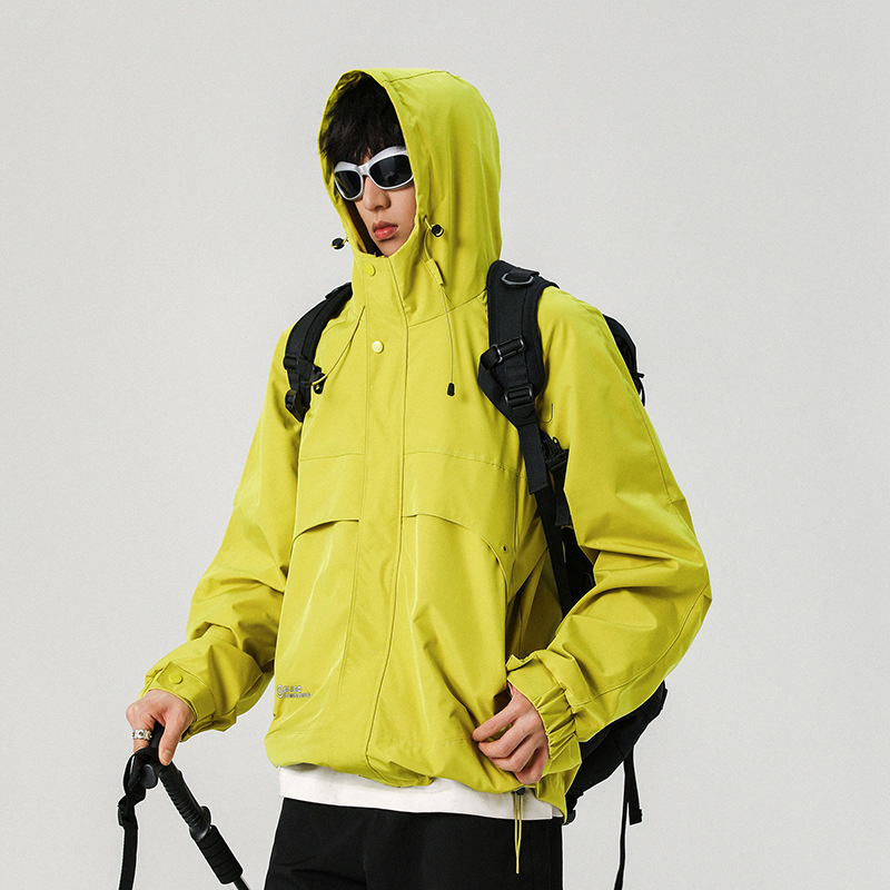 New 26 Men's Jacket Autumn Outdoor Windbreaker Unisex Top Hooded Trendy Trench Coat Casual Jacket Couple New 26 Men's Jacket Autumn Outdoor Windbreaker Unisex Top Hooded Trendy Trench Coat Casual Jacket Couple