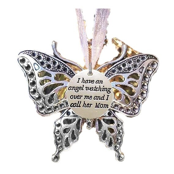 Chibi alas de Ángel un pedazo de mi corazón está en el cielo colgante de Navidad alas de mariposa