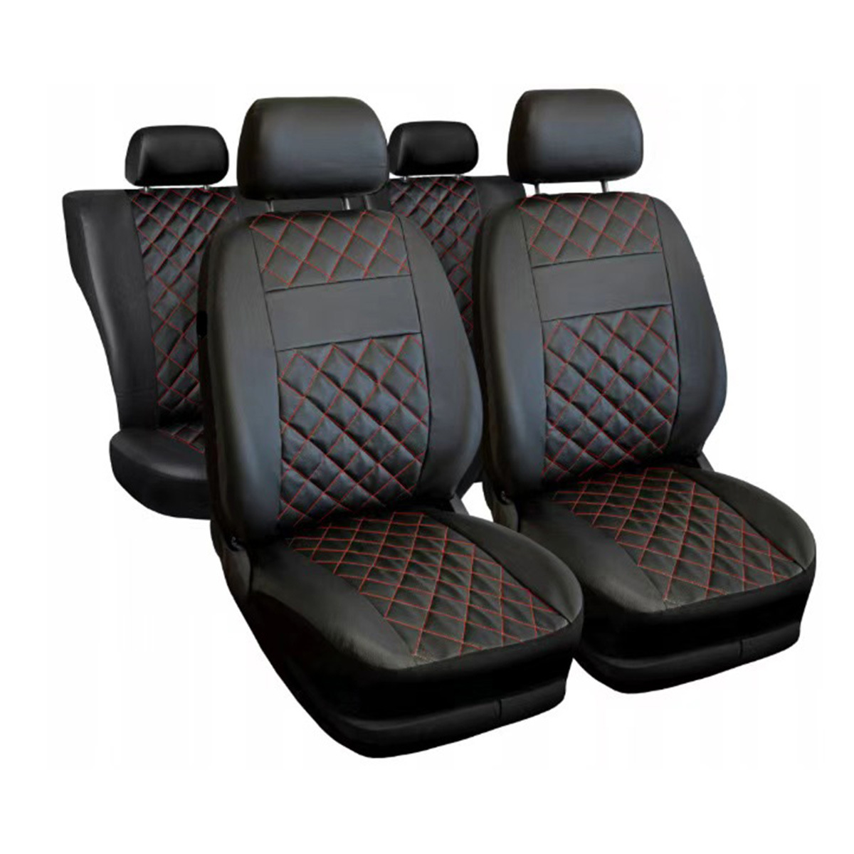 Cubierta de asiento de automóvil transfronteriza de una sola línea de cuadrícula de diamante, cubierta de asiento de automóvil de minivan, cubierta de asiento de cuatro estaciones resistente al desgaste y transpirable
