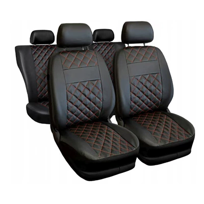 Cross-Border Single-Line Diamond-Shaped Car Seat Universal seat cover - red-general-purpose