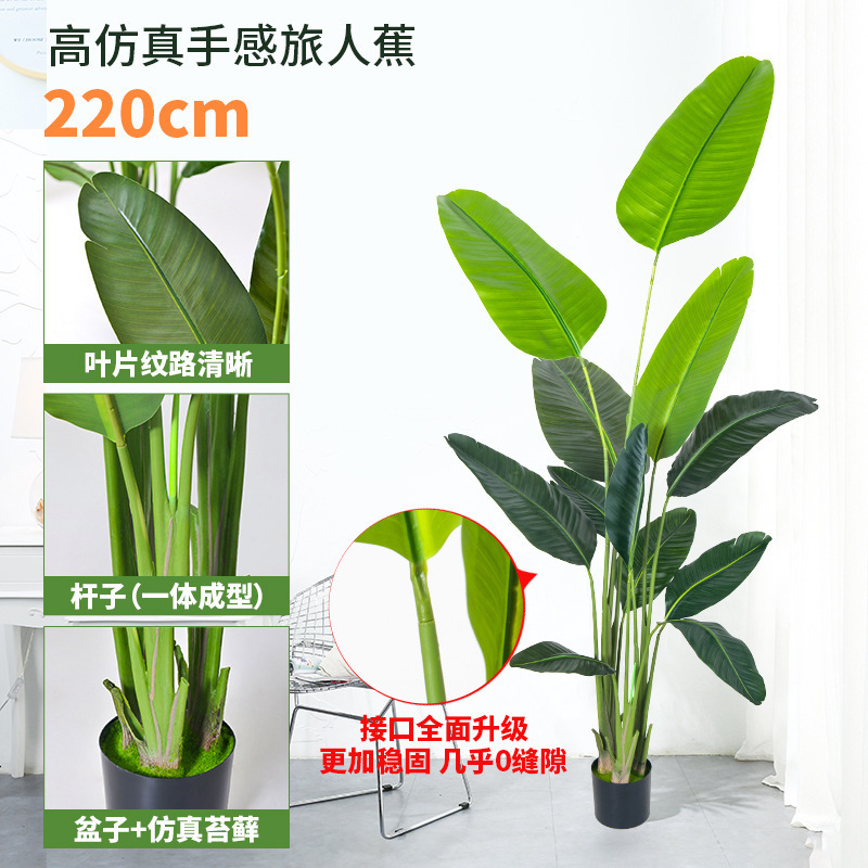 旅人蕉仿真绿植物室内盆栽大型仿生花假树轻奢客厅仿真树落地摆件|undefined