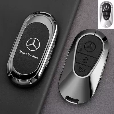 Car C260L Male Gle350 High-End, Car key bag - leather-texture-mercedes-benz-c-class-leather-texture-piano-black-single-case