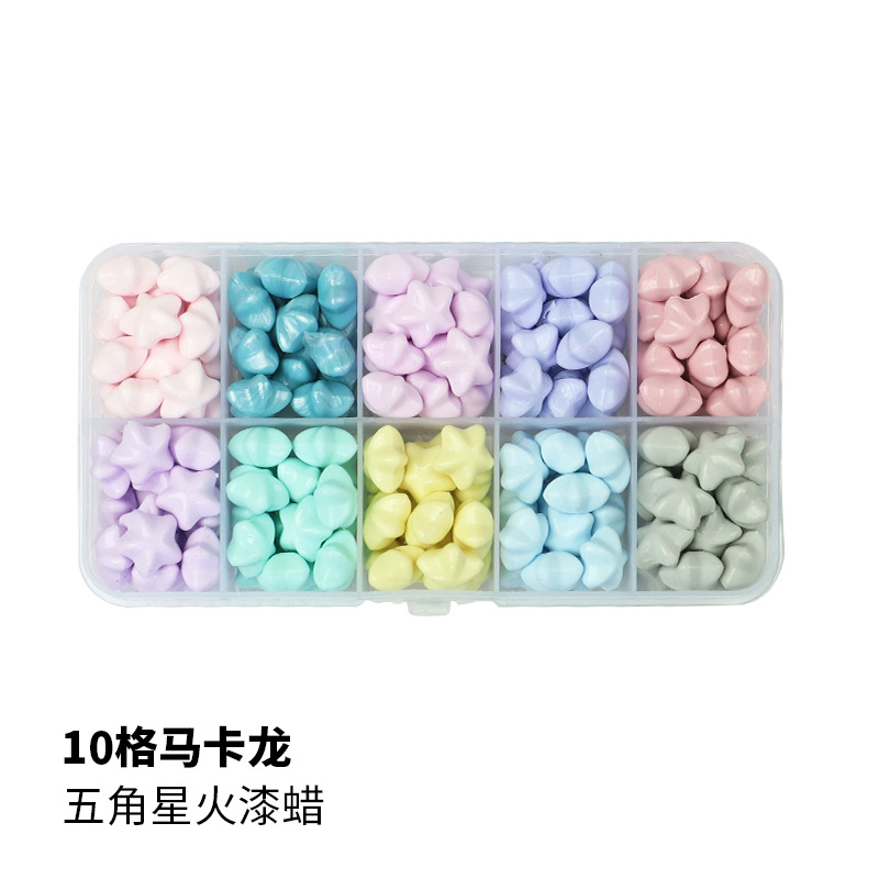 Juego de Perlas de Cera para Sellos de Estrella, 24 Rejillas, Serie de Colores Macaron, Perlas de Cera para Sellos de Pentagrama Baratas, Colores Mezclados