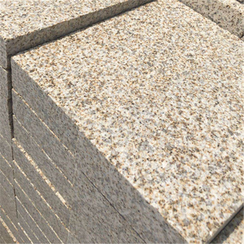 Natural Granite Yellow Rust Stone Sesame White Black Gray Fire Polished Surface Pebbled Surface Exterior Wall Square Sidewalk Paving Stone