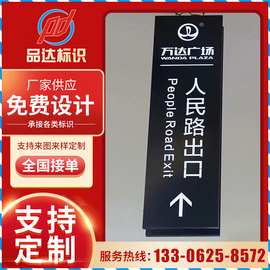 商场吊牌灯箱医院超市停车场可定led指示牌双面发光广告牌悬挂式