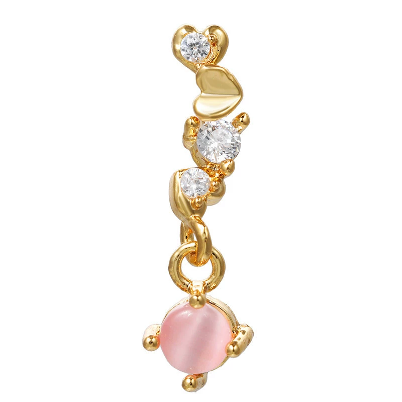 (Cross-border trading), fuchsia piercing, earrings