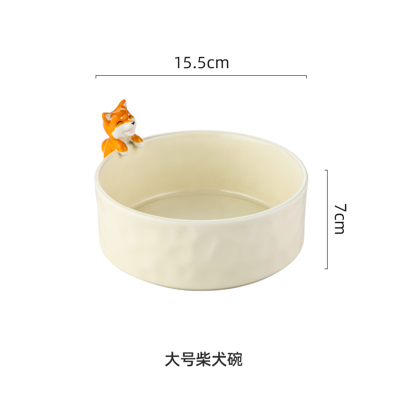 Entrada llave de entrada cerámica Shiba Inu gato lindo salón Mesa café zapato cosméticos joyería almacenamiento Tazón