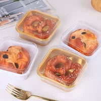 Квадратная упаковка для западной кондитерской музы из древесных отрубей, фруктовый многослойный торт, тирамису, желе с кокосовым молоком