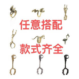 跨境热销创意烟托戒指金属烟夹抽烟指环夹烟器美杜莎烟托比耶烟托-阿里巴巴