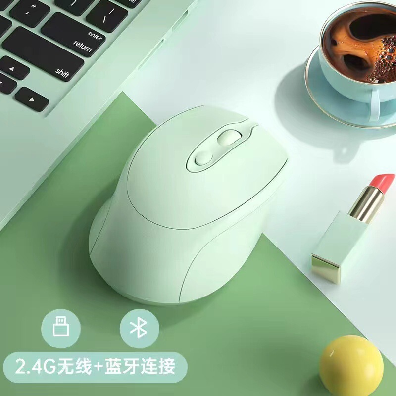 Hot-Selling In-Stock Wireless Bluetooth Mouse Suitable for Hp Laptops and Tablets, Rechargeable Dual-Mode Silent