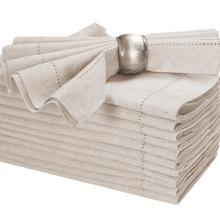 亚马逊棉麻餐巾布鸡尾酒餐垫婚礼派对餐桌装饰布原麻色亚麻晚餐布