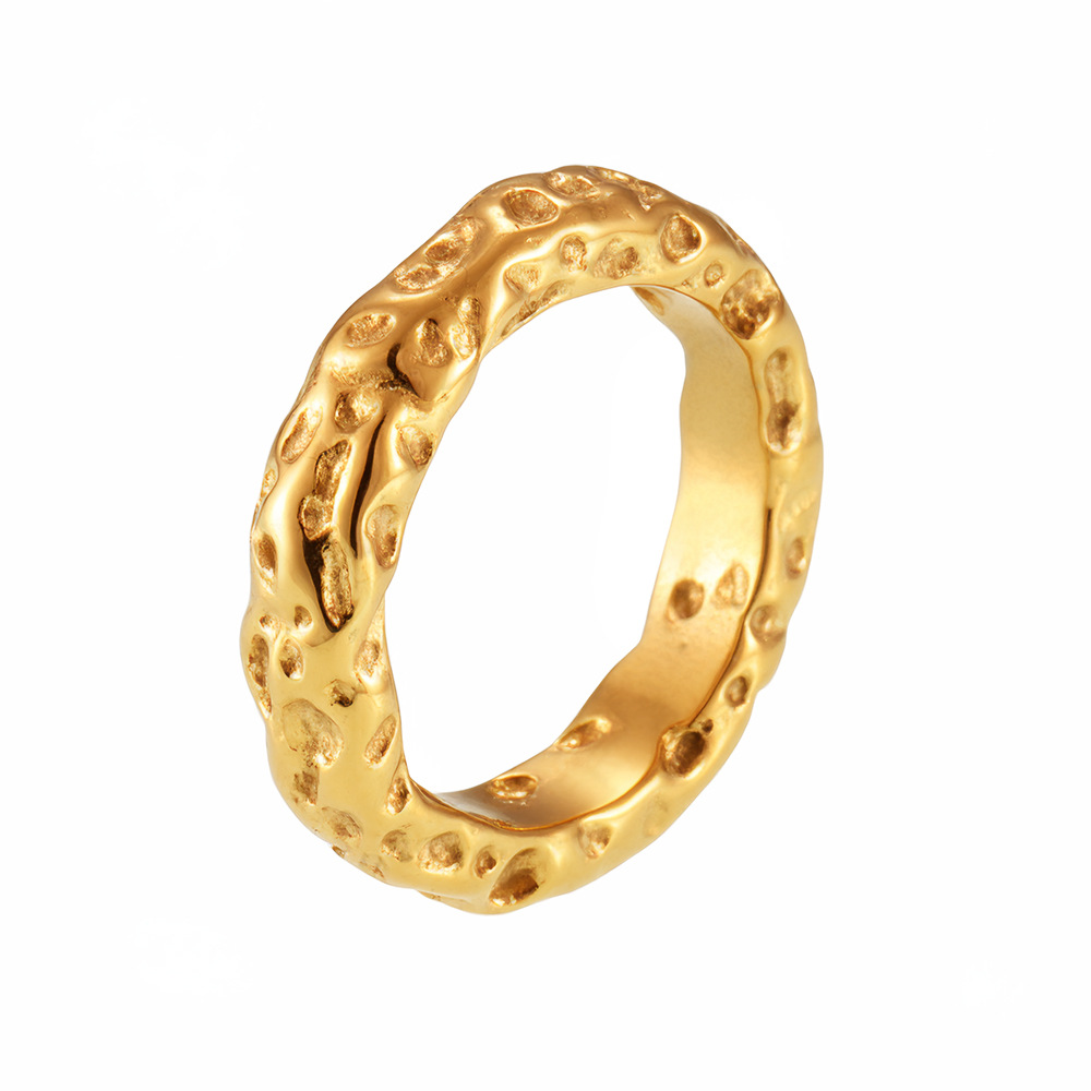 Anillo geométrico de acero de titanio de 18k de oro índice anillo de cola joyería de anillo de cola