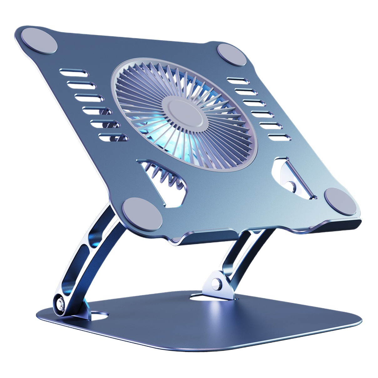 Nuevo elevador de metal plegable de doble capa base de rejilla de enfriamiento escritorio Laptop soporte para computadora tableta soporte para computadora portátil