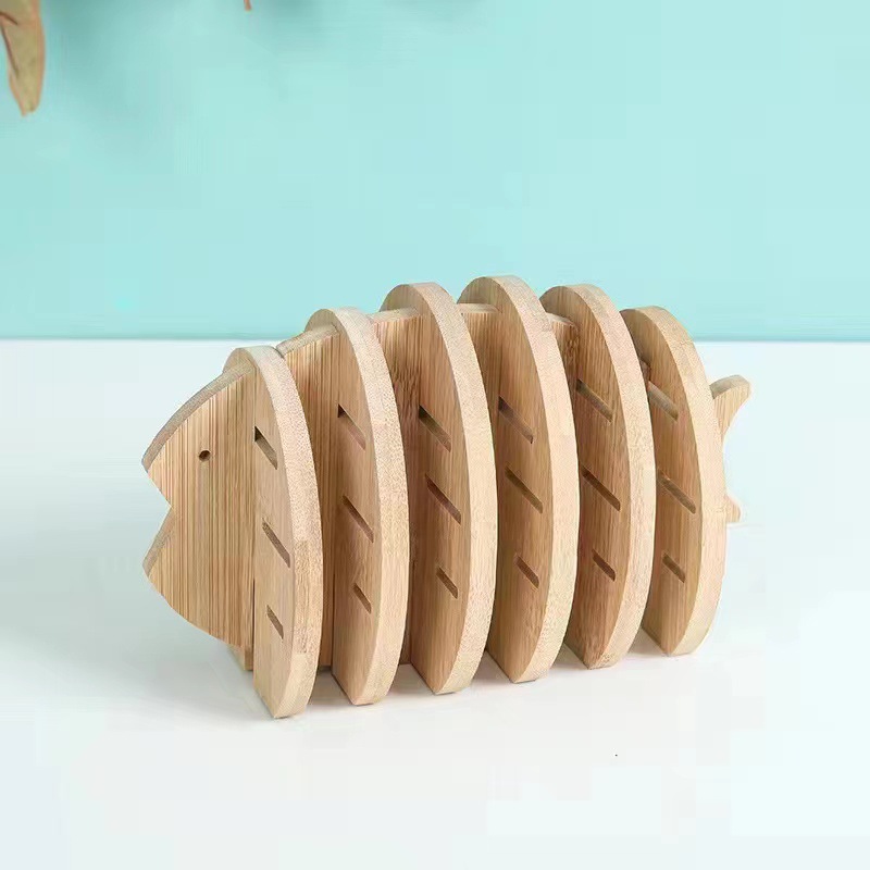 Posavasos de madera creativa, forma de animal tridimensional, mantel de madera, escritorio para el hogar, tapete de té engrosado, tapete, decoración