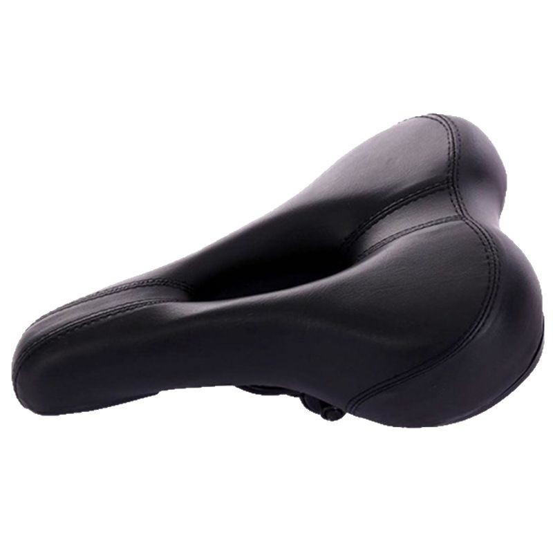 Bicicleta de montaña montar esponja gruesa hueco cojín del asiento de la bicicleta agujero medio 128 cojín silla de montar PU