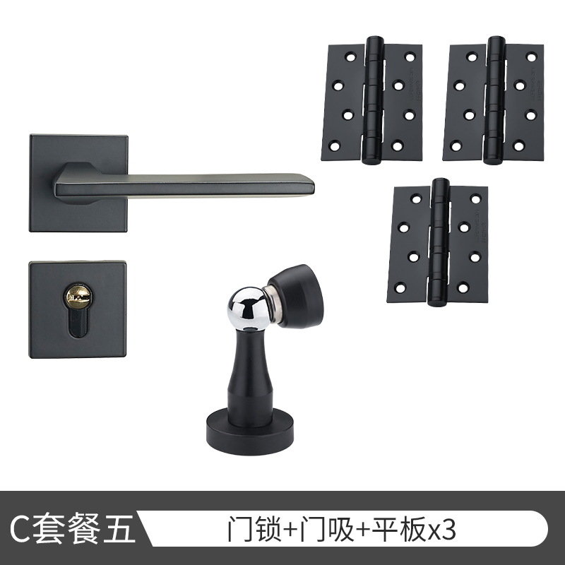 Cerradura de la puerta del Hogar Universal mudo cerradura de la puerta interior manija de la puerta hardware de la puerta de acero inoxidable dormitorio cerradura de la puerta dividida