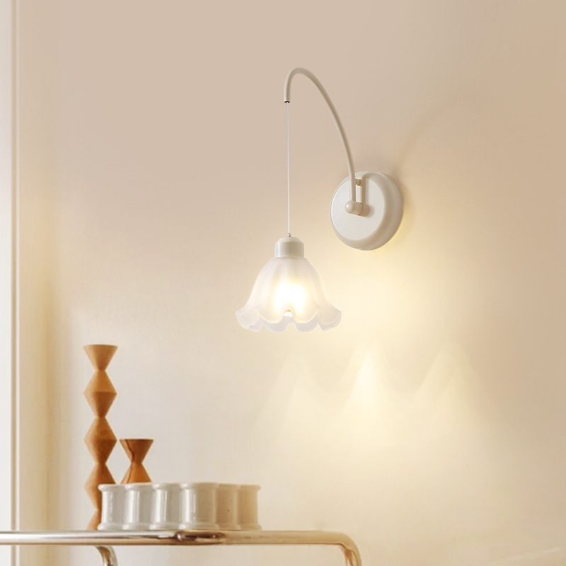 Full Spectrum Nordic Bedroom Bedside Wall Lamp Vintage Cream Entrance Balcony Aisle Ceiling Lamp Bedroom Bathroom