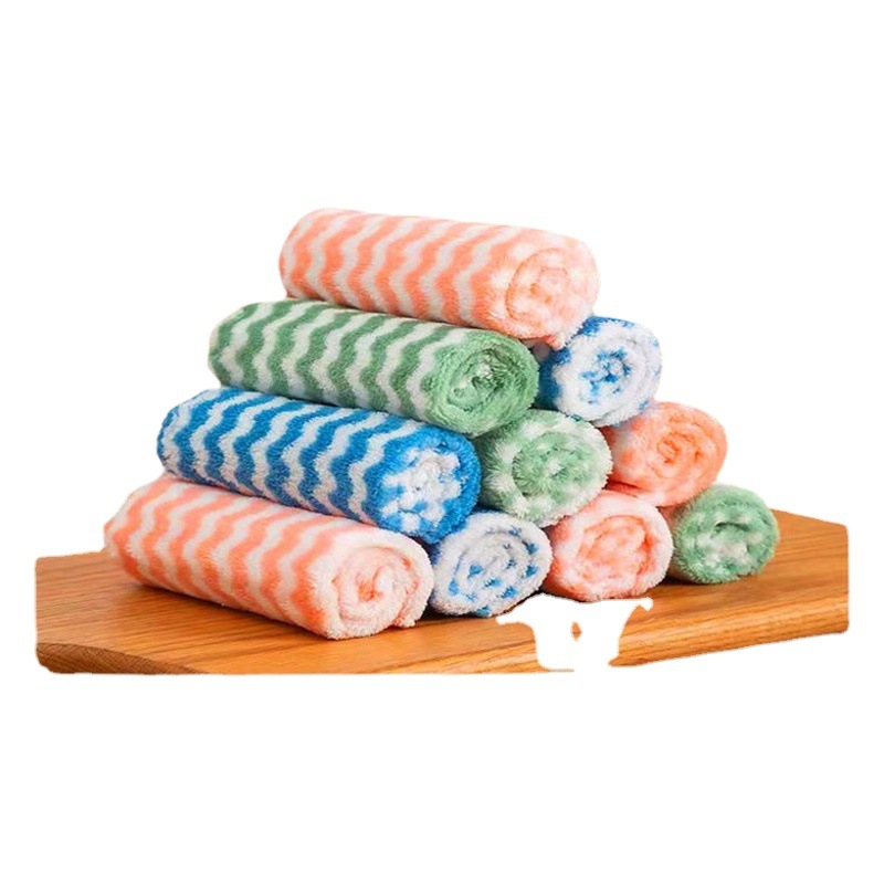 Water Ripple Pattern Dishcloth, Absorbent Dishcloth, Water Ripple Microfiber Cloth, Kitchen Square Cloth, Gram Weight 220