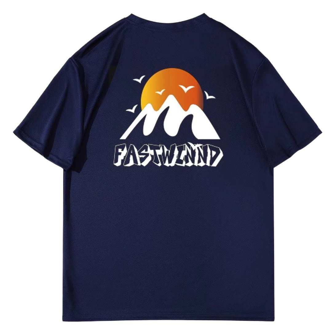 Рубашка с короткими рукавами в американском стиле на весну/лето FW Sunset Баскетбол быстросохнущая дышащая Спортивная повседневная универсальная свободная футболка, модная