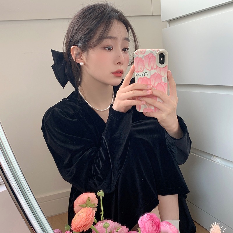 Fiebre mismo estilo ins pendientes de perlas hembra 925 aguja de plata agujero de la oreja mosquito bobina pendientes de clip de oreja alto sentido