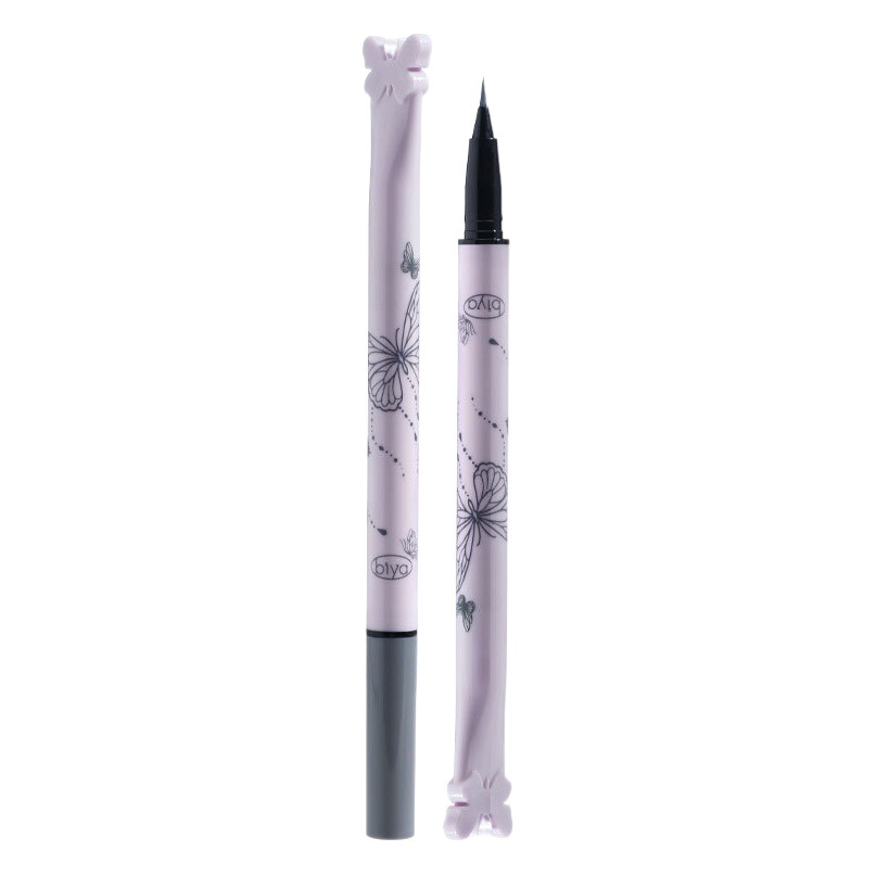 Biya luz ojo dibujo mariposa pluma de pestañas punta muy fina contorno suave maquillaje de ojos mentira gusano de seda pestañas inferiores delineador de ojos femenino