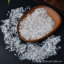 天然水晶碎石批发白水晶扩香石摆件饰品鱼缸景石造景石商务礼品