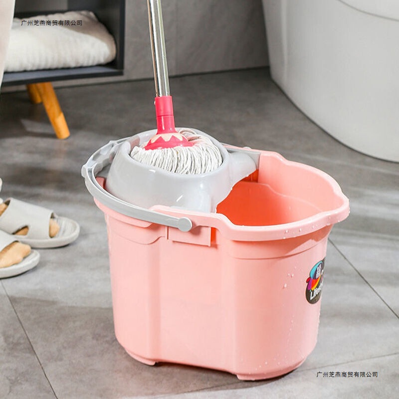 Household Thickened Mop Bucket Dehydration Bucket Lazy Hands-Free Rectangular Portable Plastic Water Squeezing Bucket Rotating Water Bucket