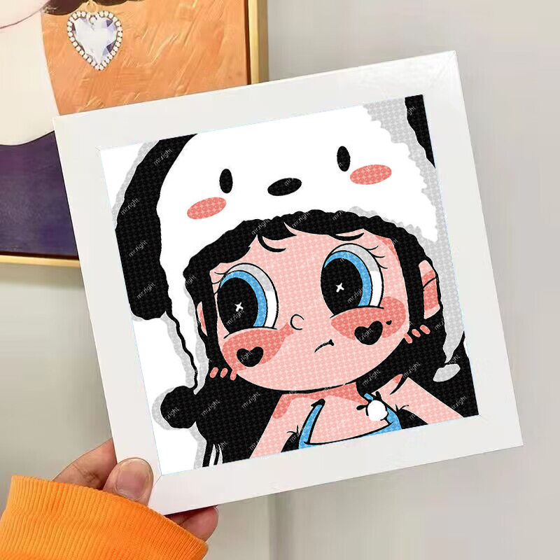 Nuevo dibujo de diamante infantil de labu diy pegatinas de diamante con marcos de fotos hechas a mano diy puzzle pegatinas de mampostería image 127