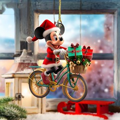 国境を越えた新しいミッキーアクリル平面クリスマスツリー装飾ストラップクリスマスプレゼント車載バックミラーストラップ