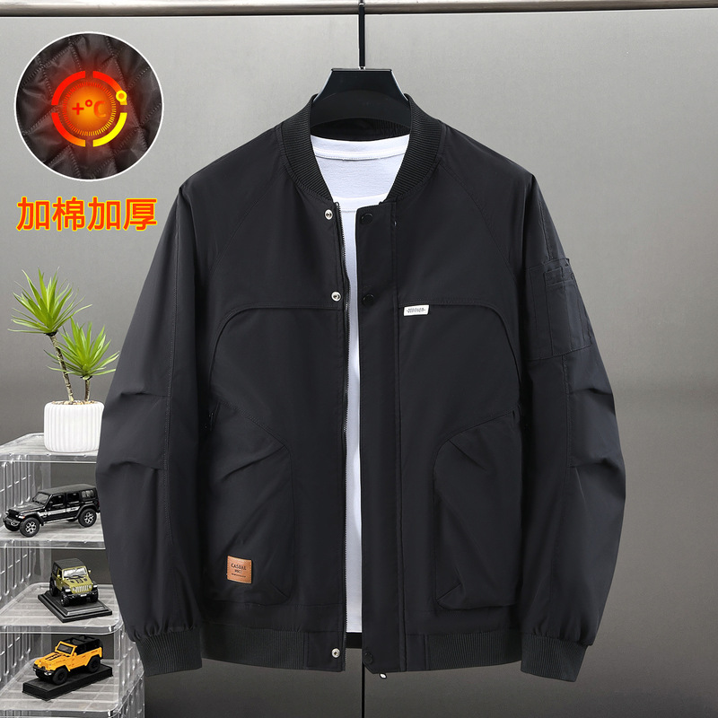 180kg Autumn/Winter New Men's Plus Size Flight Jacket, Men's Cotton Padded Jacket, Oversized Baseball Jacket, Men's Padded Coat 180kg Autumn/Winter New Men's Plus Size Flight Jacket, Men's Cotton Padded Jacket, Oversized Baseball Jacket, Men's Padded Coat