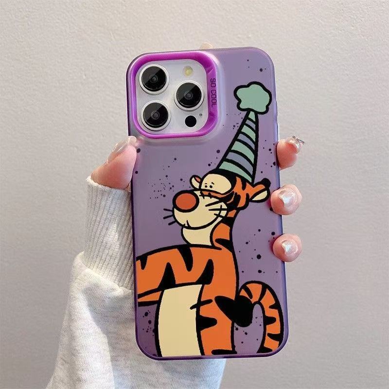 El nuevo Tigger es adecuado para la carcasa del teléfono iphone16 Apple 15promax/14 anti-caída 13pro12 Europa y América 11