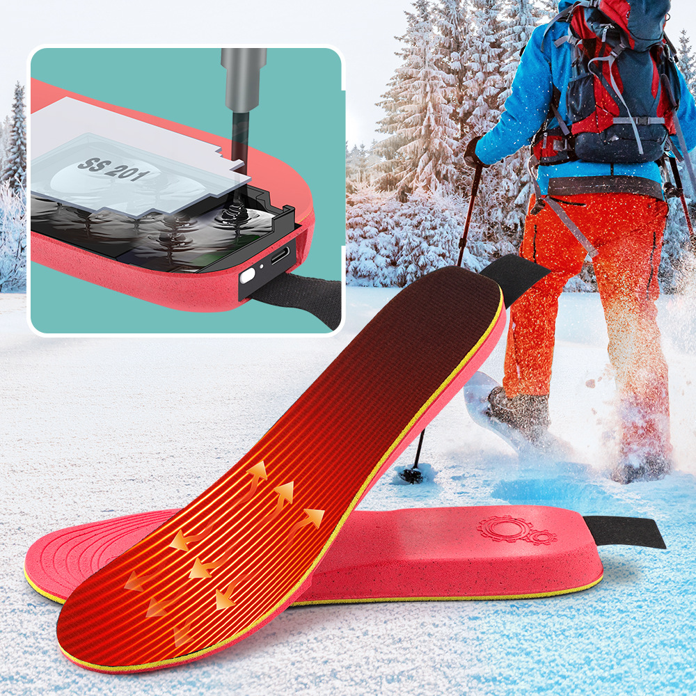 Invierno transfronterizo nuevo control inalámbrico botón APP calentamiento plantillas de calentamiento de nieve al aire libre calentamiento plantillas de calentamiento de pies para bebés image 2