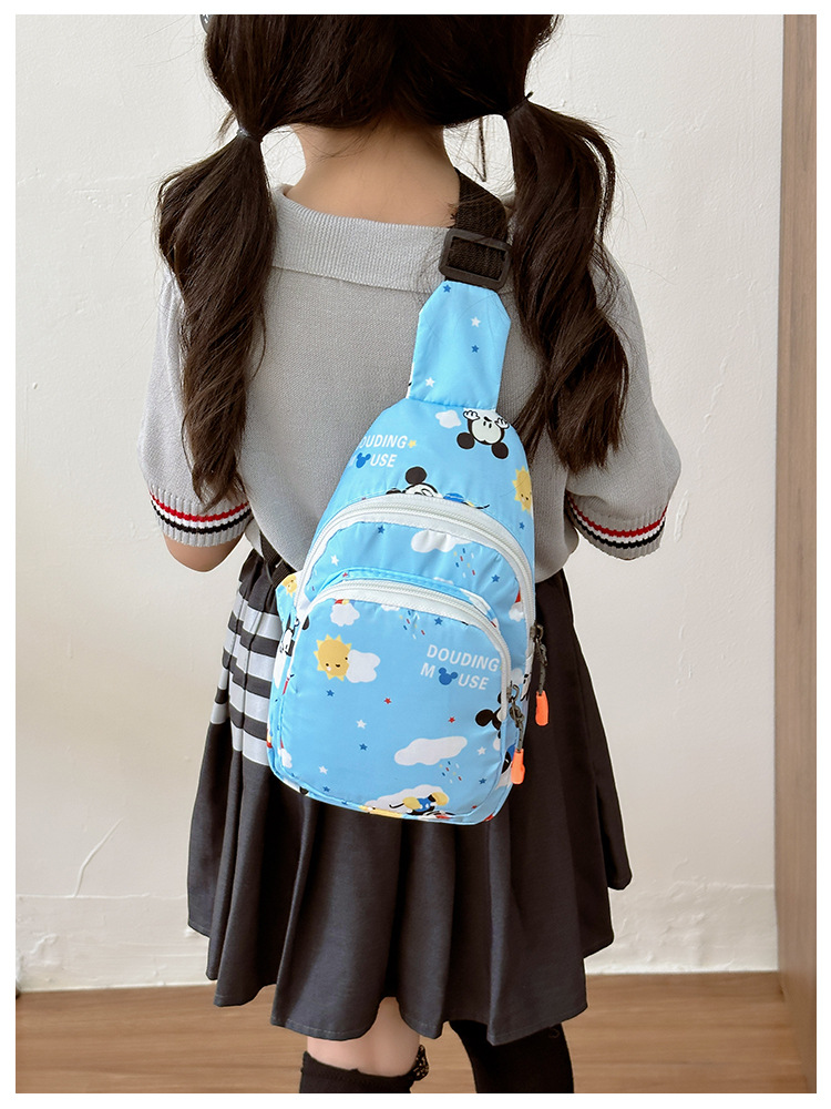 New children's chest bag, cartoon bag, printed canvas bag, cute baby coin purse, fashionable boys' and girls' crossbody bag undefined