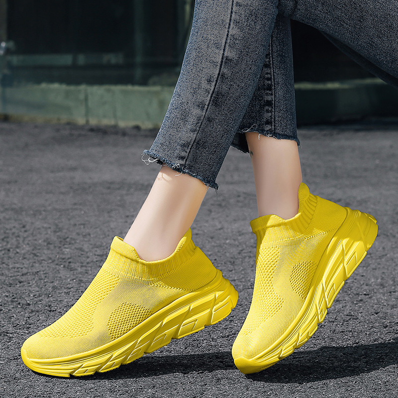 Leichte Sneakers für Paare mit atmungsaktivem Mesh-Obermaterial, rutschfesten Socken, dicken Sohlen – lässige Unisex-Sportschuhe_voghion.com