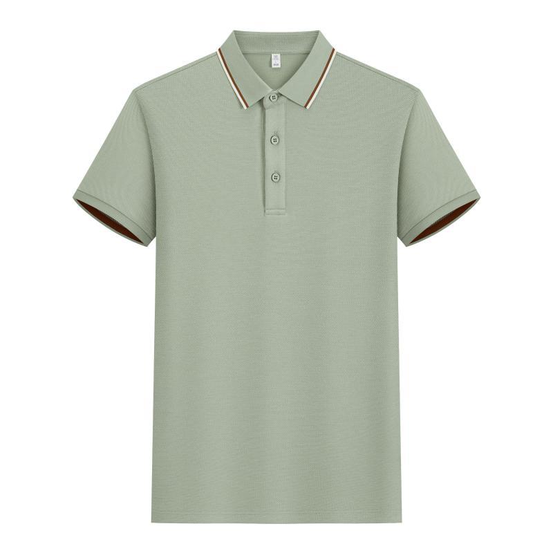 210G Lycell seda solapa polo camisa de mangas cortas impresión personalizada camisa publicitaria ropa de trabajo de hombres y mujeres