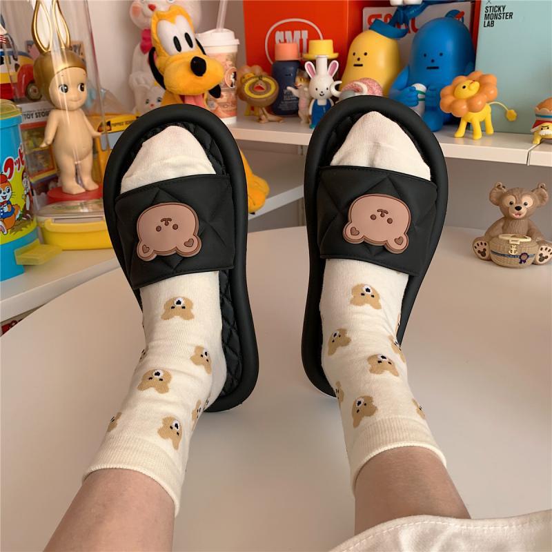 Cute cartoon home slippers female summer...