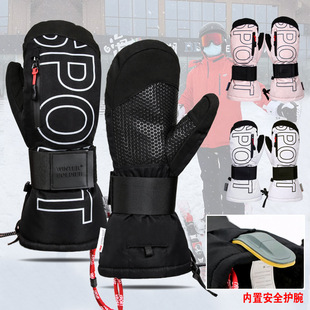Factory ski gloves 3m new Shirley plus velvet waterproof wrist guard fashion touch screen Single and double board hand stuffy warm gloves