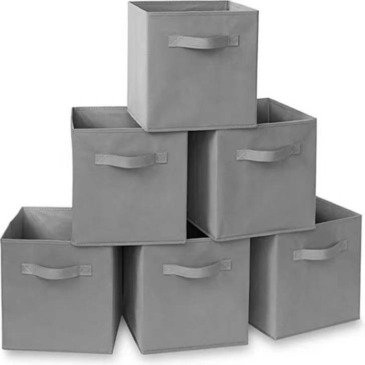 Caja de almacenamiento de ropa de tela para el hogar caja de almacenamiento de cajón plegable caja de almacenamiento de oficina en el hogar transfronteriza Venta caliente